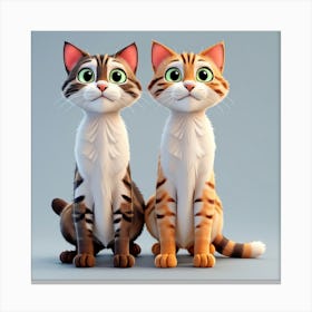 Two Cats02 Canvas Print