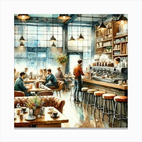 Coffee Shop Canvas Print