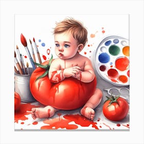 Tomato Baby Canvas Print