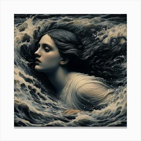 'The Woman In The Water' Canvas Print