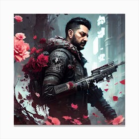 Post Apocalypse blooms Ai Canvas Print