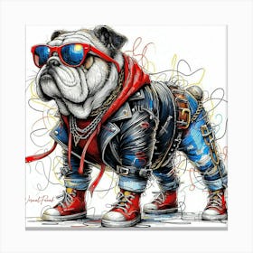 Rebel Bulldog Canvas Print