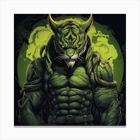 Green Tiger Canvas Print