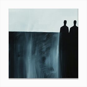 Two Men On A Cliff Canvas Print