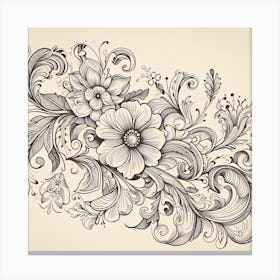 Floral Pattern Vector Illustration Canvas Print