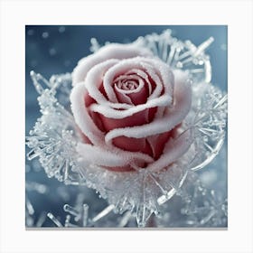 Snow Rose Canvas Print