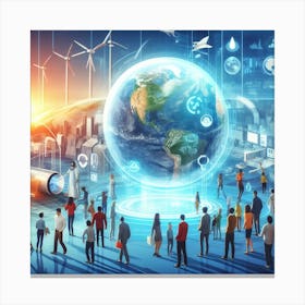 Digital World 2 Canvas Print