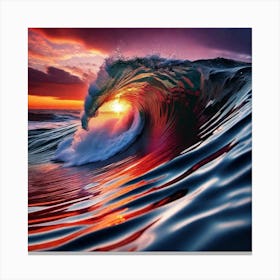 Sunset In The Ocean 7 Canvas Print