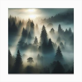 Foggy Forest Canvas Print