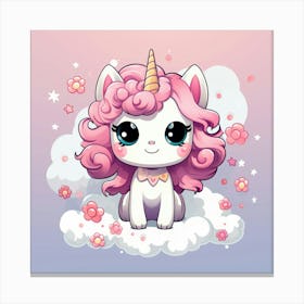 Cute Unicorn 704 Canvas Print