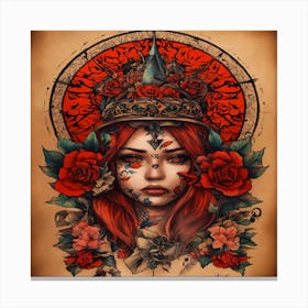 Woman In A Crown Canvas Print