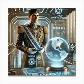 Chief Ambassador Futuristic Canvas Print