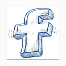 Facebook Logo 1 Canvas Print