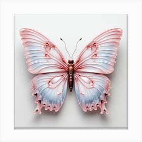 Butterfly On White Background Canvas Print