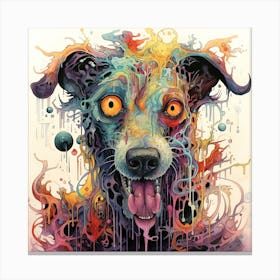 Dog With A Mouth Canvas Print