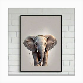 Baby Elephant Wall Art Canvas Print