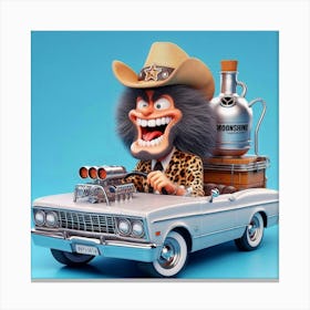 Hillbilly Funny Car Canvas Print