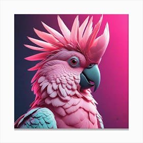 Pink Parrot 3 Canvas Print