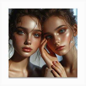 Two Beautiful Girls Canvas Print