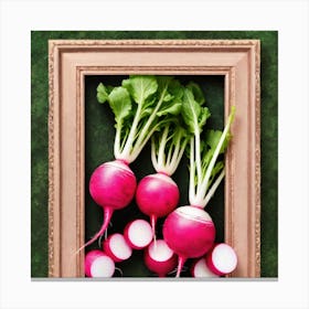 Radishes In A Frame 14 Canvas Print