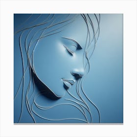 Silhouette a woman 4 Canvas Print