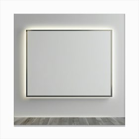 Blank White Frame On Wall Canvas Print