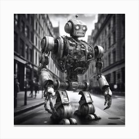 Robot In The City 113 Canvas Print