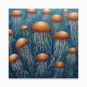 Shoal of jellyfish 9 Canvas Print