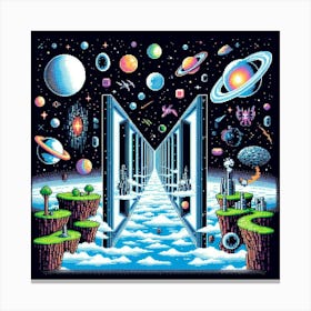 8-bit parallel universe Canvas Print