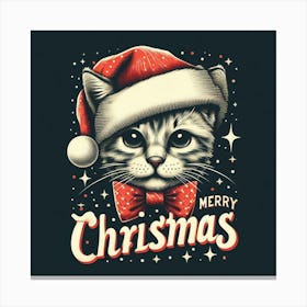 Merry Christmas Cat 8 Canvas Print