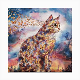 Butterfly Cat 3 Canvas Print