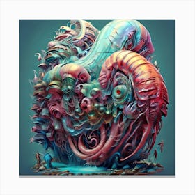 Psychedelic Monster Canvas Print