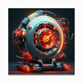 Futuristic Clock 1 Canvas Print