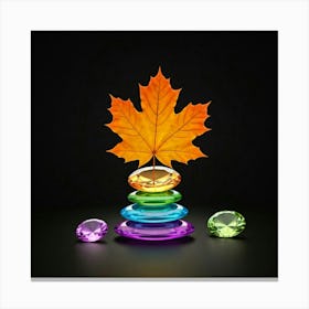 Rainbow Gemstones Canvas Print