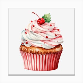 Cupcake With Cherry 1 Canvas Print