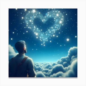 Heart Shaped Clouds Canvas Print