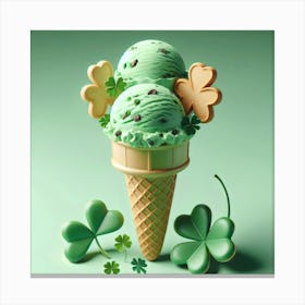 St Patrick'S Day Ice Cream Canvas Print