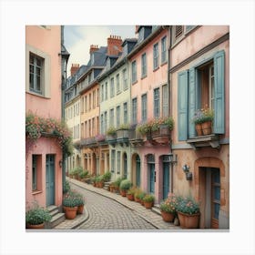 European Vintage Streetscape Streets Of Timeless Charm (4) Canvas Print