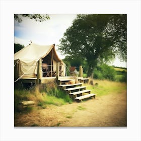 Tent In A Field 1 Canvas Print