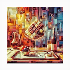 A table of Chocolate and refreshing drinks Canvas Print