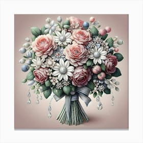 Bouquet Of Roses Canvas Print