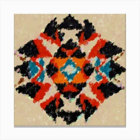 Aztec Chromatic Twist Pattern Canvas Print