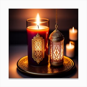Islamic Candle Canvas Print