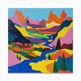 Colourful Abstract Rocky Mountain National Park Usa 4 Canvas Print