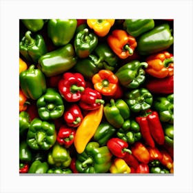 Colorful Peppers 68 Canvas Print