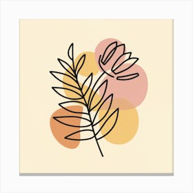 Illustration Of A Leaf Canvas Print