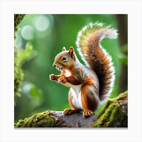 Squirrel In The Forest 279 Canvas Print