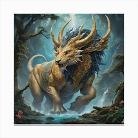 Griffin Of The Forest Art print paintings Canvas Print