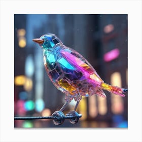 646488 A Colorful Bird Made Of Translucent Crystal Perche Xl 1024 V1 0 Canvas Print