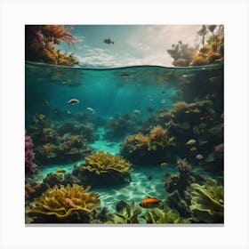 Surreal Underwater Landscape Inspired By Dali 5 Canvas Print